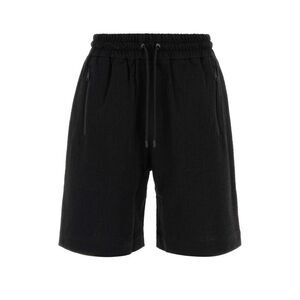FENDI Men's Relaxed Fit Drawstring Shorts with Zip Pockets Men BLACK Pants